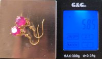 Ohrringe 750 Gold Creolen Rubin 7,86 ct - Bild 6