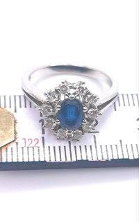 Ring 750 Gold Saphir 0,75 ct Diamant 0,4 ct - Bild 5