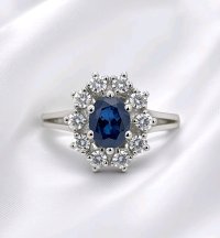 Ring 750 Gold Saphir 0,75 ct Diamant 0,4 ct - Bild 8