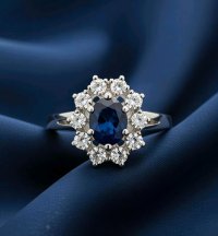 Ring 750 Gold Saphir 0,75 ct Diamant 0,4 ct - Bild 9