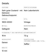 Ohrstecker 750 Gold Saphir 1,4 ct - Bild 2