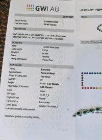 Armreif 585 Gelbgold 14K Diamant Smaragd 6,16 ct - Bild 3
