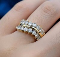 Infinity Memorie Ring 585 Gold 1ct Diamant H-J - Bild 4