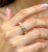 Ring 585 Gold Infinity Memory 1ct Diamant - Bild 5