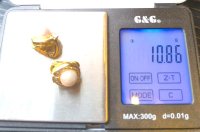 Creolen 750 Gold Wempe 1ct Diamant Perle - Bild 5