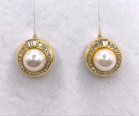 Creolen 750 Gold Wempe 1ct Diamant Perle - Bild 6