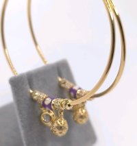 Creolen 585 Gelbgold 14 Karat Ohrringe - Bild 2