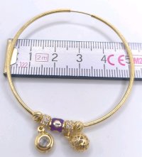Creolen 585 Gelbgold 14 Karat Ohrringe - Bild 4