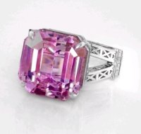 Verlobungsring 585 Gold Kunzit 16,3 ct Diamant - Bild 1