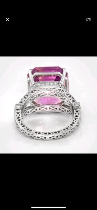 Verlobungsring 585 Gold Kunzit 16,3 ct Diamant - Bild 8