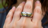 Ring 585 Gelbgold 0,1 ct Diamant Ehering - Bild 2