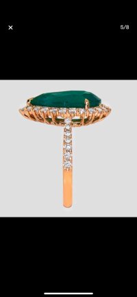 Verlobungsring 585 Gold Smaragd Diamant 4,49 ct - Bild 5