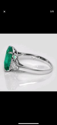 Verlobungsring 585 Gold mit 3,48 ct Smaragd & Diamant - Bild 4