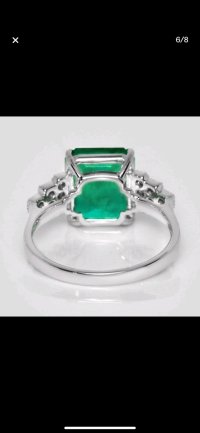 Verlobungsring 585 Gold mit 3,48 ct Smaragd & Diamant - Bild 5