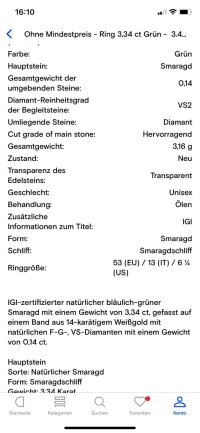 Verlobungsring 585 Gold mit 3,48 ct Smaragd & Diamant - Bild 11