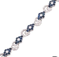 Armreif 750 Gold Diamant 1,7 ct Saphir - Bild 4