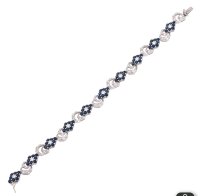 Armreif 750 Gold Diamant 1,7 ct Saphir - Bild 7