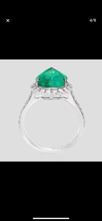 Ring 585 Gold Smaragd 4,27 ct Diamant - Bild 10