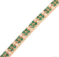 Armreif 585 Gold Smaragd 3,5ct Diamant 1ct - Bild 4
