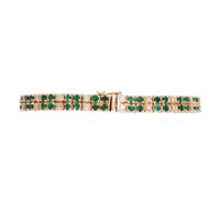 Armreif 585 Gold Smaragd 3,5ct Diamant 1ct - Bild 8