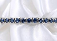 Armreif 750 Gold 18K mit 2,28 ct Saphir - Bild 9