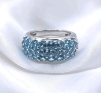 Ring 585 Gelbgold Blau Topas 2 ct - Bild 3