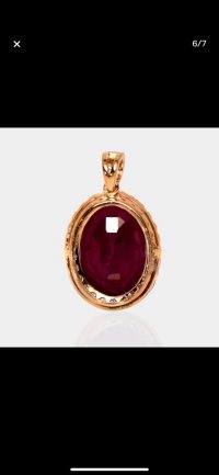 Anhänger 585 Gold mit 6,51 ct Rubin & Zertifikat - Bild 3