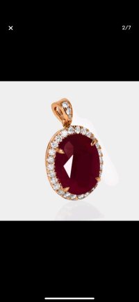 Anhänger 585 Gold mit 6,51 ct Rubin & Zertifikat - Bild 7