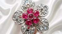 Antiker Goldring 585 mit Diamant & Rubin - Bild 2