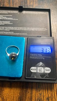Antiker Ring 585 Gold mit Diamant & Citrin - Bild 5