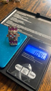 Antiker Barockring 585 Gold Diamant Rubin - Bild 4