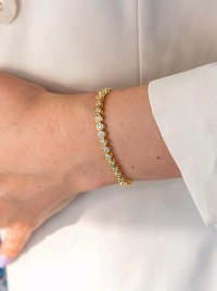 Tennisarmband 750 Gold 2,8 ct Diamant 18 cm - Bild 10
