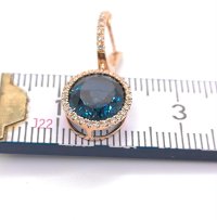 Creolen 750 Gold Diamant Topas 7,05 ct - Bild 4