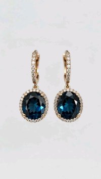 Creolen 750 Gold Diamant Topas 7,05 ct - Bild 5