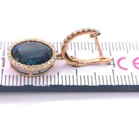 Creolen 750 Gold Diamant Topas 7,05 ct - Bild 6
