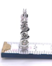 750 Gold Ohrringe 2,2 ct Labor-Diamanten - Bild 6