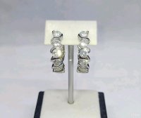 750 Gold Ohrringe 2,2 ct Labor-Diamanten - Bild 8