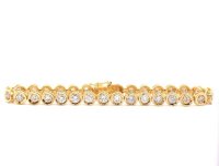 Tennisarmband 750 Gold 3,5 ct Diamant - Bild 2