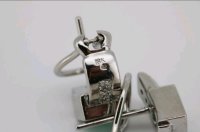 Ohrringe 750 Gold 1ct Diamant Smaragd Stecker - Bild 6