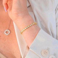 Tennisarmband 750 Gold 2,3 ct Diamanten - Bild 5