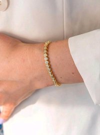 Tennisarmband 750 Gold 2,3 ct Diamanten - Bild 10