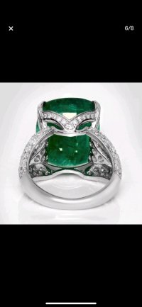 Verlobungsring 585 Gold Smaragd Diamant - Bild 5