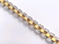 President Armband 585 Gold 4,5 ct Diamanten 46g - Bild 3