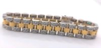 President Armband 585 Gold 4,5 ct Diamanten 46g - Bild 6
