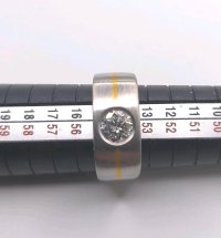 Ring 750 Gold & 950 Platin mit 1 ct Diamant E/VVS1 - Bild 4