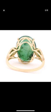 Verlobungsring 585 Gold mit Smaragd & Diamant - Bild 4