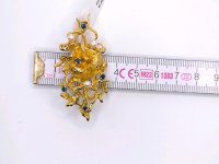 Anhänger 750 Gelbgold Saphir 0,3 ct und Perle - Bild 6