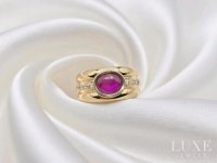 Ring 750 Gold Rubin 1 ct Diamant 0,05 ct - Bild 7