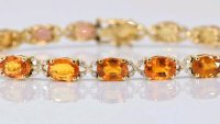 Armreif 750 Gold mit Saphir und Diamant 18,10 ct - Bild 1