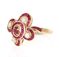 Ring 750/18K Gold 2,8 ct Diamant Rubin Ehering - Bild 6